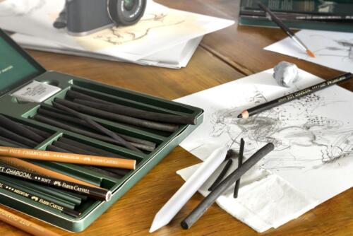 Faber-Castell Pitt Artist's Pressed Charcoal Sketching Pencils - Picture 3 of 6