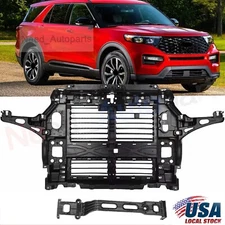 For 2020-23 Ford Explorer Front Bumper Grille Radiator Support Panel Air Shutter