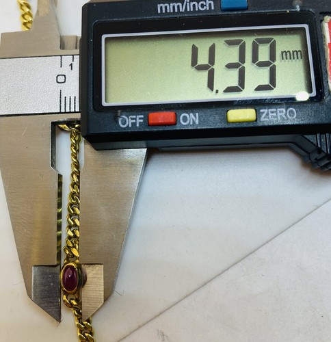 Gold 585 Armband mit 5 Rubine - Bild 3 von 7