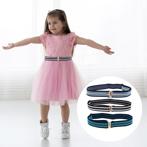 1 Set 3 Pcs Children Waistbelt Practical Elastic Kids Belts (Random Color) - Picture 2 of 12