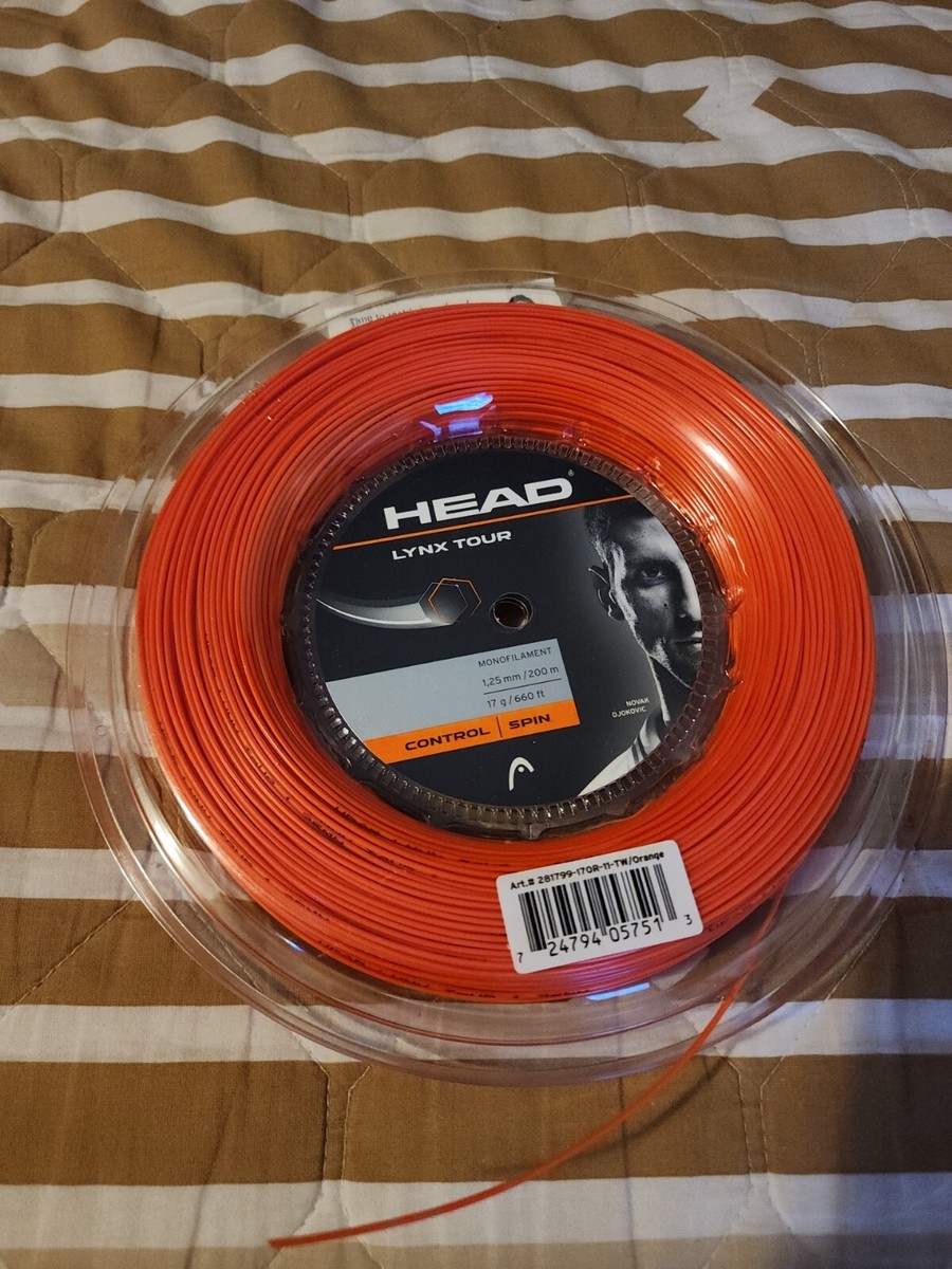 Head Orange Lynx Tour Reel 660 ft 200m Tennis String 1.25 mm