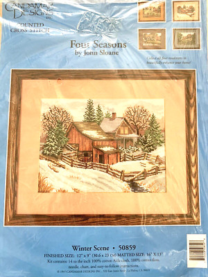 Candamar Designs ''Four Seasons Winter Scene'' by John Sloane CCS   12''x9''