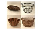 NEWBORN PHOTOGRAPHY PROPS, 2 BASKETS, 1 BOWL, 1 TRENCHBOWL, PHOTO SHOOT