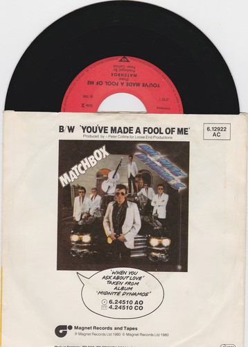 7" Single - Matchbox - When You Ask About Love - You´ve made a foll of me TOP - Bild 2 von 2