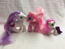 My Little Pony- Three- White with Heart, Pink With Balloons, and McDonalds 
