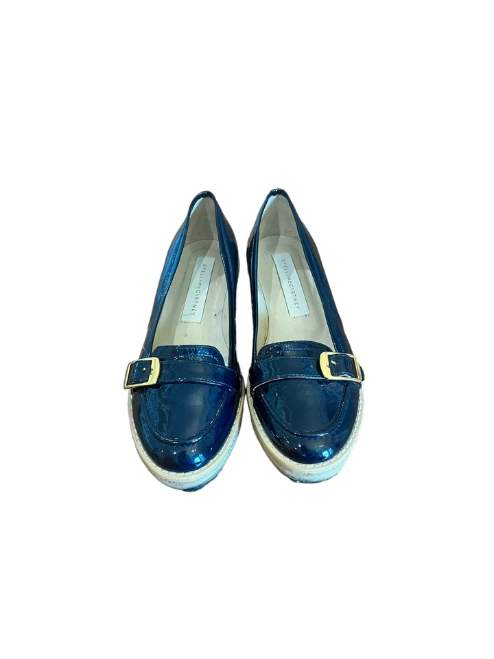 Stella McCartney Azul Charol Mocasines Hebilla Plataforma Goma Suela Zapatos 36 5 $475 Foto 4 de 4