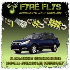 White LED interior lights package kit for 10-16 Outback 8 pcs 3014 series SMD