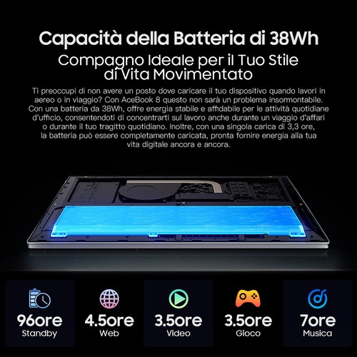 Blackview AceBook 8 Laptop Notebook Portatili 15,6" Intel 12th 16GB+512GB Win 11 - Bild 8 von 12