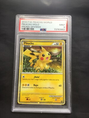 PSA10 2010 ピカチュウワールド　スペイン PSA10鑑定済〕ピカチュウ(ワールド/スペイン語版)【-】{-}