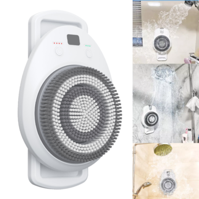 #ad Electric Back Bath Brush Wall mounted Intelligent Bathing Machine W Spare Brush $75.90