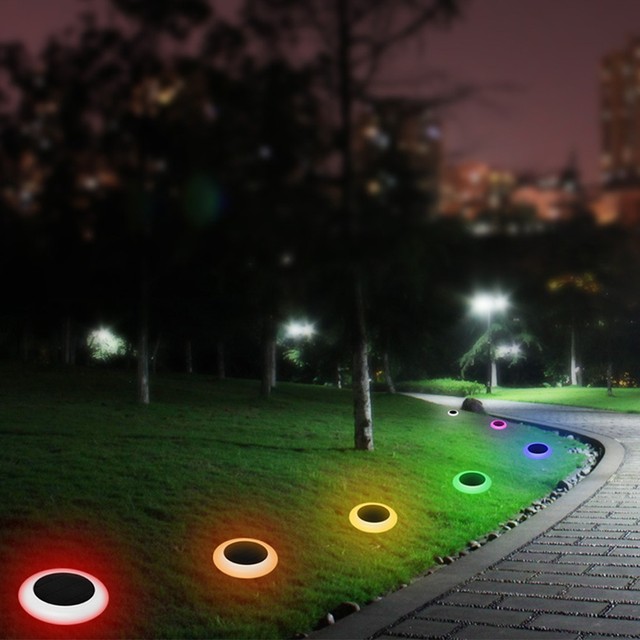 Solar 12 Led Rgb Light Outdoor Garden Landscape Yard Path Lawn Lamp Solar Powered 10 Led Rgb Lawn Light Outdoor Garden Landscape Yard Path Lamp