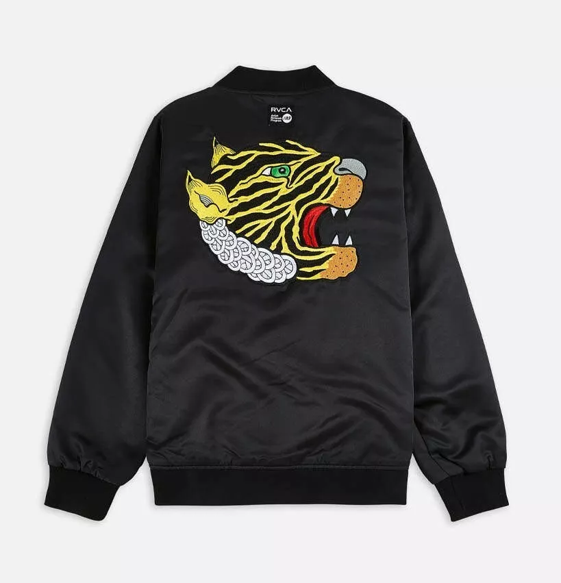 Bape tiger embroidery cheap reversible light bomber
