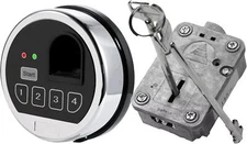 Fingerprint Gun Safe Lock Electronic Keypad Lock with Swing Bolt Lock & 2 Keys