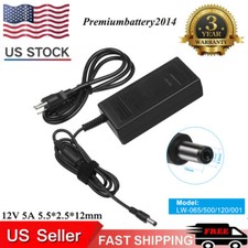 60W 5A 12V Adapter Charger For Brookstone Big Blue Party Wireless Wi-Fi Speaker