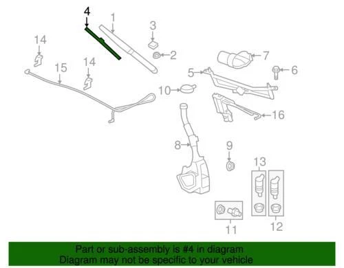 Limpiaparabrisas lateral derecho Buick genuino GM 2007-2012 20,86 pulgadas 25941804 Foto 4 de 4
