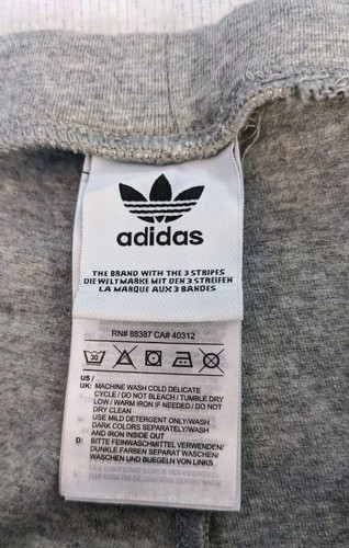 Women's Adidas Taped Leggings Grey Yoga Gym Fitness Size Medium - Picture 3 of 4