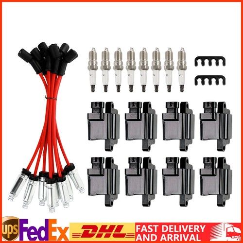 Bobina De Encendido UF271 Y Cable Para Chevy GMC 4.8L, 5.3L, 6.0L, 8.1L – Juego Completo