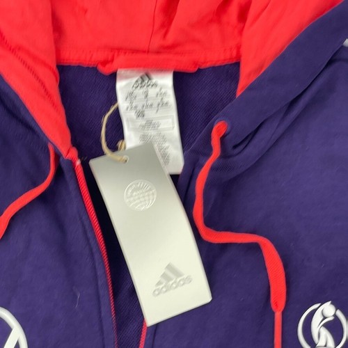 ADIDAS Hoodie Medium 12-14 Purple Womens Euro 2022 Hooded Sweatshirt Full Zip - Picture 9 of 17
