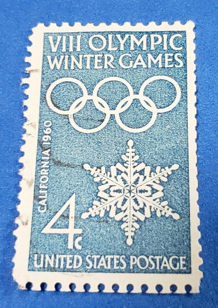 US Scott 1146 VIII Olympic Winter Games 4 Cent Single Used Stamp 1960