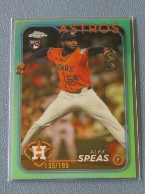 2024 Topps Chrome Update #USC175 Alex Speas rookie card Aqua Refractor  /199