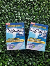 Tagamet ~  HB 200 Mg Icy Mint🌿Relieves Heartburn Acid  ~ 2 Pack 60 Total ~ READ