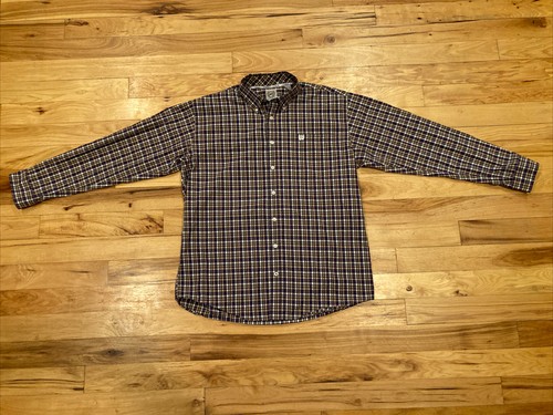 Cinch Herren Medium lila kariert Karo Langarm Knopfleiste Western Cowboy Hemd