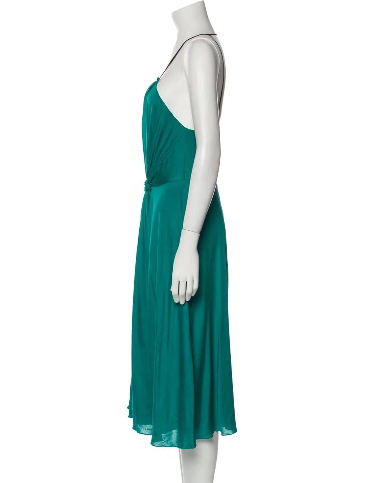 Vestido recto 3.1 Phillip Lim para mujer grande azul plisado seda sin mangas cremallera trasera Foto 2 de 3