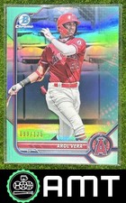 Arol Vera 2022 Bowman 99/125 Chrome Prospects Aqua Refractor Angels