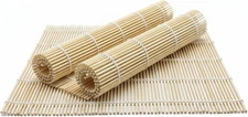 2 Pack Bamboo Sushi Rolling Mat, Sushi Roller Mat for Making Perfect Sushi Roll