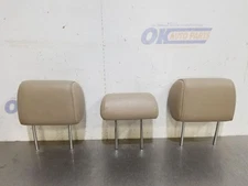 03 2003 TOYOTA LANDCRUISER REAR SECOND ROW HEADREST SET BEIGE LEATHER 