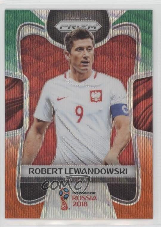 2018 Panini Prizm World Cup Green & Orange Wave Robert Lewandowski #146 15qg