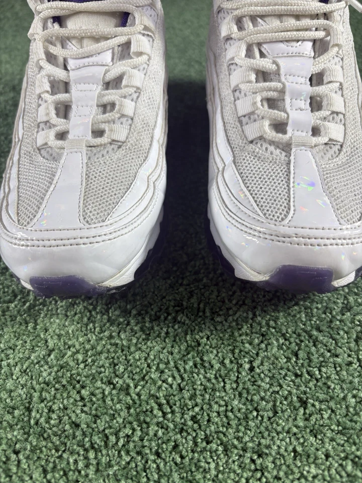 Tenis deportivos Nike Air Max 24-7 blanco/púrpura talla 7 para mujer Foto 3 de 4