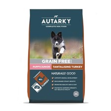 PUPPY FOOD - Autarky Puppy/Junior Grain Free Tantalising Turkey 10kg 5.37 per kilo