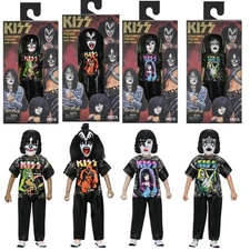 KISS Set of 4 Ben Cooper Costume Kids Action Figures by NECA - MINT and IN HAND!