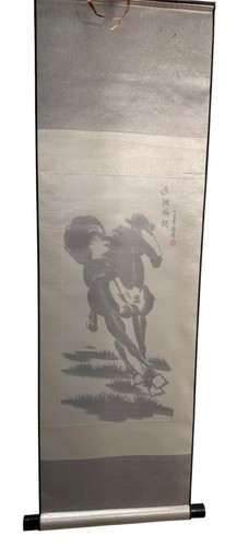 Traditional Chinese Ink Horse Hanging Wall Scroll Painting Galloping Horse 36" - Picture 8 of 10