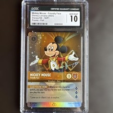 Lorcana Mickey Mouse D100 Signed Pro CGC10