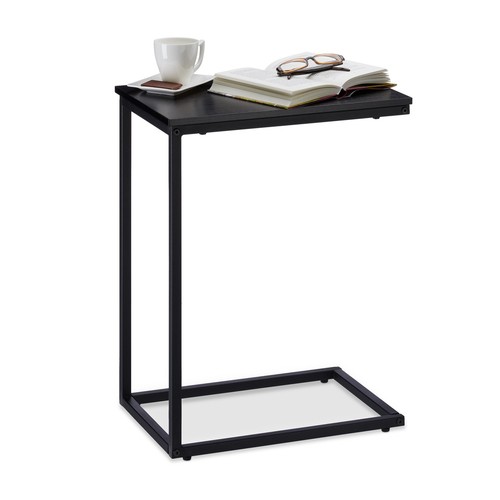 Beistelltisch schwarz Dekotisch U-Form Ablagetisch modern pflegeleicht robust - Bild 1 von 8