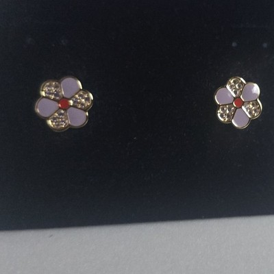 Swarovski Naive Ohrstecker Blume,  Flieder/Lila 1084522, Neu Originalverpackung