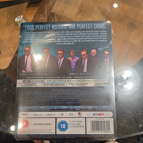 RESERVOIR DOGS - UK EXCLUSIVE 4K + BLU RAY STEELBOOK - NEW & SEALED - Picture 2 of 2