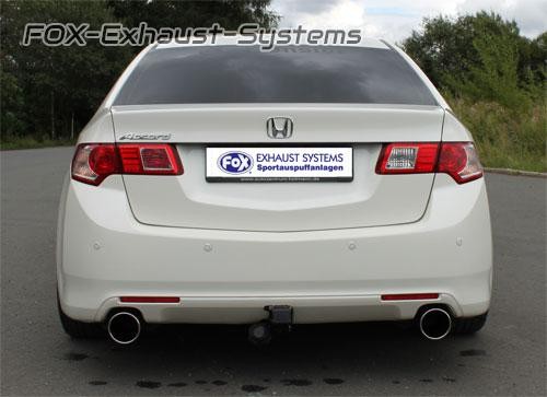 Edelstahl Duplex Sportauspuffanlage Honda Accord 8 CU2 ab 2008 je 114mm rund - Picture 9 of 11