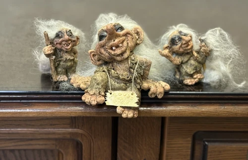 Handcrafted Troll Set - David Enterprises 2002 Collectibles