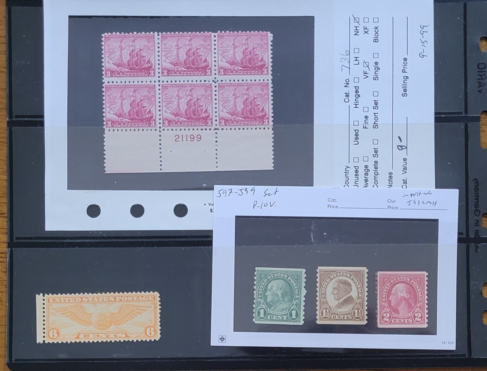 US Stamps Collection 1930s - Lot Of All Mint Stamps On 2 Stock Pages ...