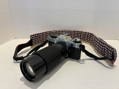 Canon  AE-1 Program 35mm Vintage Camera W/ FD 80-200mm Zoom Works