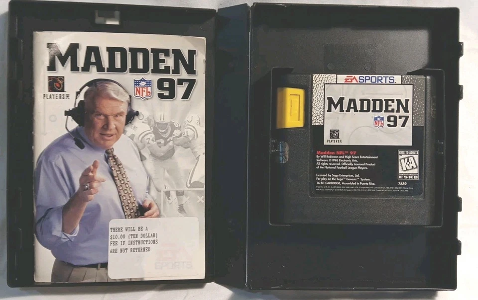 MADDEN NFL 97 FOOTBALL SEGA GENESIS VIDEO GAME COMPLETE IN BOX(b-2-L) - Image 3 of 3