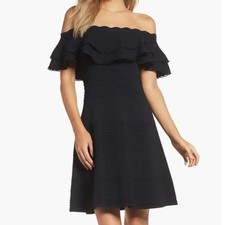 Eliza J Off Shoulder Fit & Flare Dress