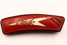 Vintage Rollfast Bicycle Horn Tank Ladies? Red W/HORN INSIDE Button Etc