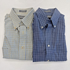 2 Van Heusen Wrinkle Free Men's Checked Short Sleeve Button-Up - LT Tall 