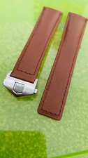 22mm Tag Heuer Brown Leather Strap Band For Monaco Formula 1 And Carrera