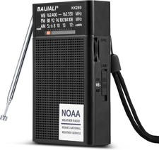 BAIJIALI NOAA Weather Radio with AM/FM, Emergency Portable Radio - Strong Recept