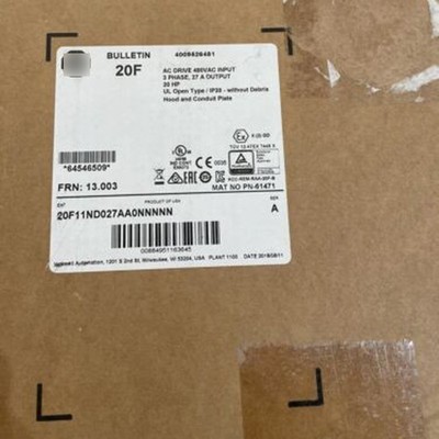 Neu 20F11ND027AA0NNNNN PowerFlex 753 AC Drive luftgekühlt Schnell Versand